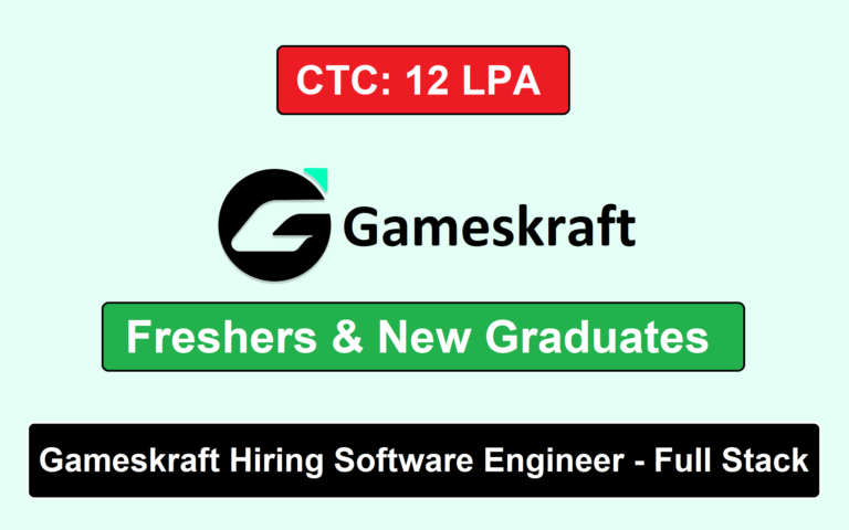 Gameskraft Hiring Software Engineer - Full Stack