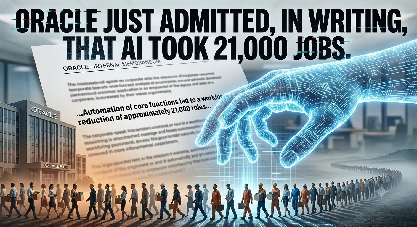 Oracle Just Admitted, in Writing, That AI Took 21,000 Jobs